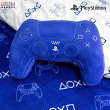 Świat postaci: Oficjalnie licencjonowana poduszka w kształcie kontrolera Playstation, projekt słuchawki, wypchana pluszowa poduszka | Niebieskie standardowe poduszki Naty Shop, idealne do dekoracji sypialni lub zabaw