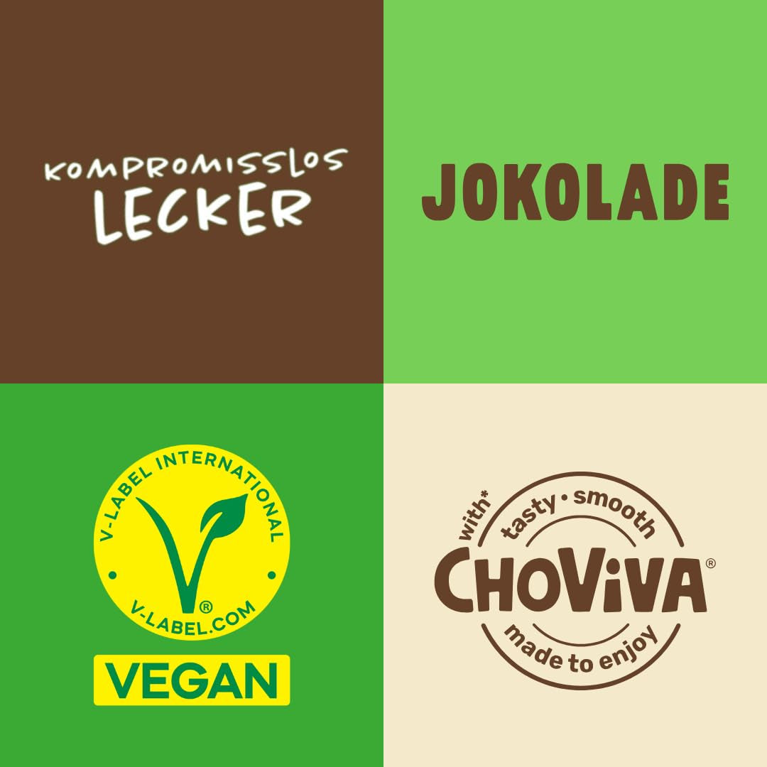 JOKOLADE 12 batonów x 140g Opakowanie ekonomiczne | Z karmelizowanymi orzeszkami ziemnymi i chrupiącymi płatkami zbożowymi | Wegańskie i bez kakao