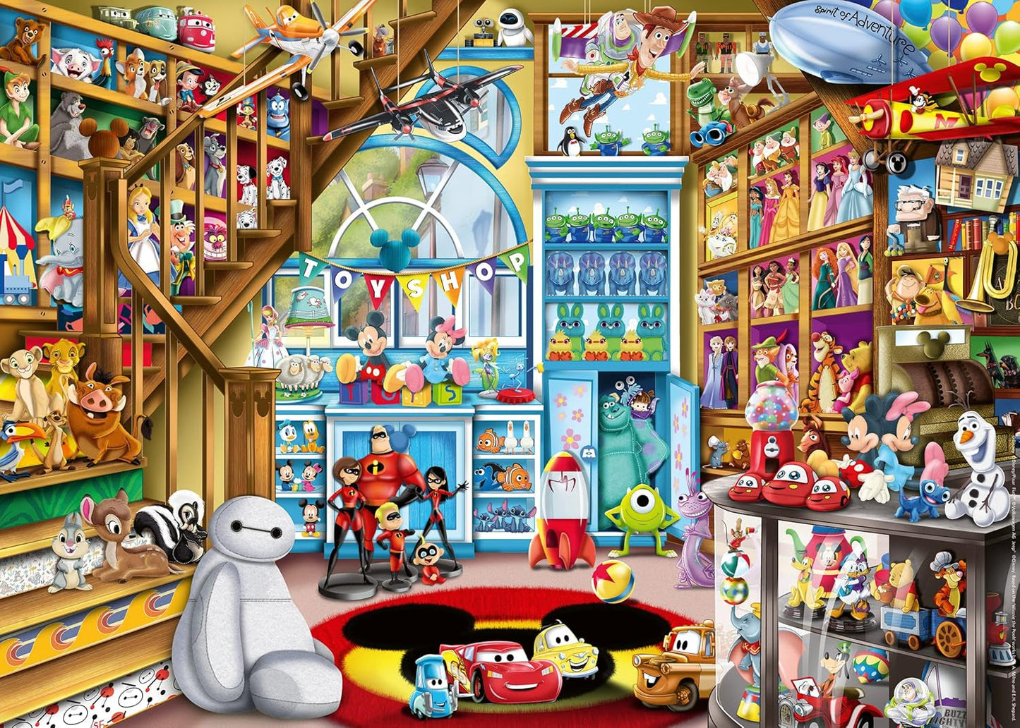 Ravensburger Puzzle 12000527 - W sklepie z zabawkami - Disney 1000 elementów puzzle dla dorosłych i dzieci od 14 lat Puzzle Naty Shop Stara wersja