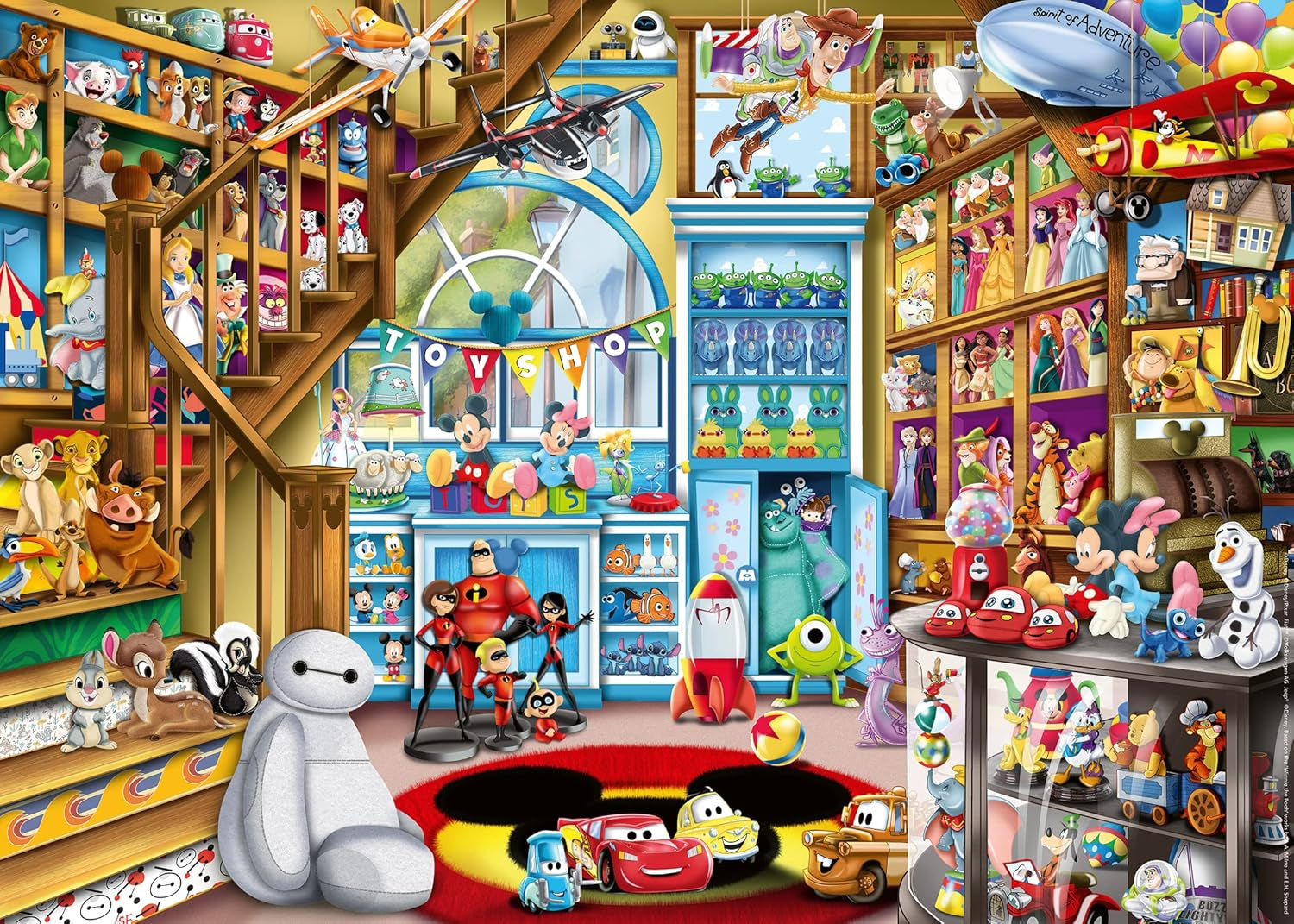 Ravensburger Puzzle 12000527 - W sklepie z zabawkami - Disney 1000 elementów puzzle dla dorosłych i dzieci od 14 lat Puzzle Naty Shop Stara wersja