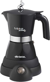 Ariete 1358 Moka Aroma, Ekspres elektryczny, 480 W, 2/4 filiżanek espresso, Czarny