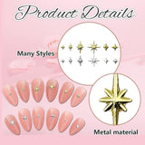 400 sztuk Stern Nail Charms Złoto Srebro, Charms Nägel Zubehör, Nagel Deko, Nail Art Zubehör, Nagel Charms, Nagel Steine, Nail Design, Charms Für Nägel