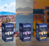 Zestaw Caffè Borbone Verkostung, 90 kapsułek aluminiowych: 30 Mia Napoli, 30 Ciao Venezia, 30 Magica Palermo, (3 x 30 Stück) – Kompatybilny z Kaffeemaschinen für den Hausgebrauch marki Nespresso®*