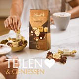 Czekolada Lindta | Mieszanka do torebki NUXOR | 103g | Gianduja Kremowe kostki czekoladowe w trzech asortymentach z prażonymi całymi orzechami laskowymi | Czekoladowy prezent