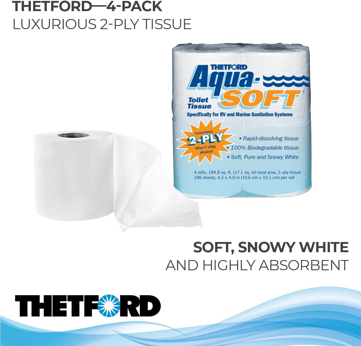 03300 Papier toaletowy Aqua-Soft, 2 warstwy, 4 rolki