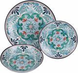 Serwis obiadowy porcelanowy 18 szt., 6 różnych kompletów talerzy, Andaluzja