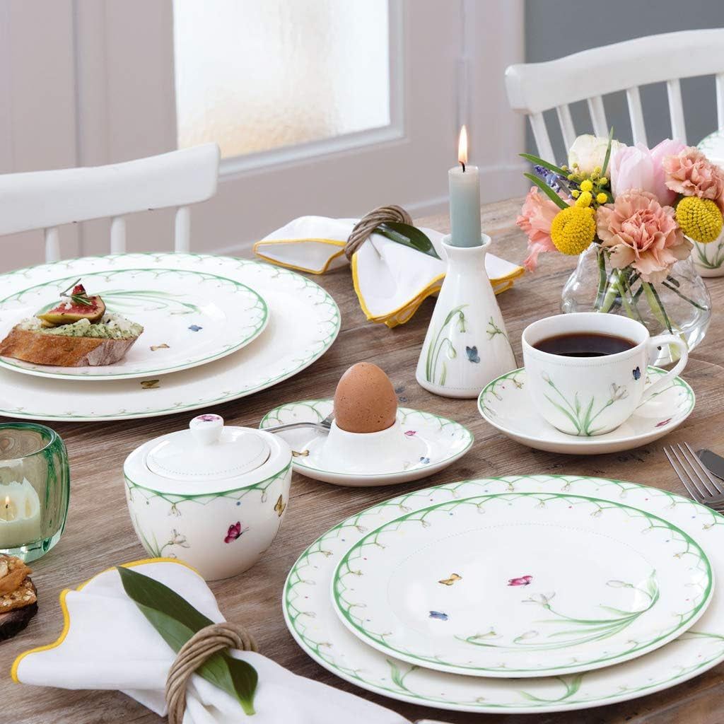 Villeroy & Boch – Kolorowa Wiosenna Zuckerdose 300 Ml Weiß/Bunt, Spülmaschinenfest, Mikrowellensicher, Dose Frühling, Deko Ostern, Oster Deko, Frischhaltedose, Vorratsdose, Premium Porzellan