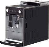 Melitta Avanza - W pełni automatyczny ekspres do kawy z systemem mlecznym, ekspresem ze młynkiem i bardzo dużym zbiornikiem na wodę (1,5 l) np. do kawy. cappuccino lub espresso, mistyczny tytan