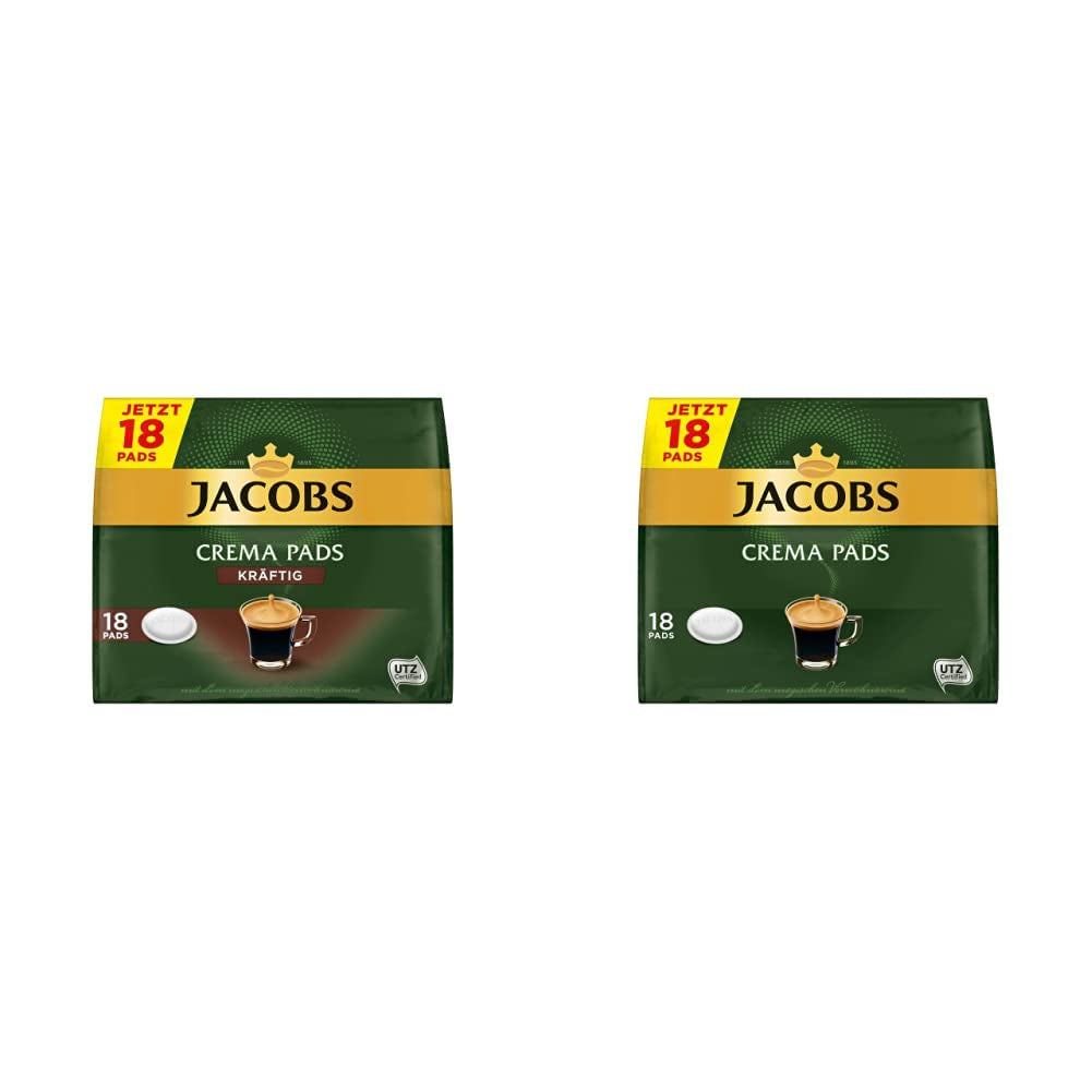 Kräftig Cream Pads, 90 kompatybilnych z Senseo Kaffeepads UTZ-zertifiziert, 5er Pack, 5 x 18 Getränke & Cream Pads, 90 kompatybilnych z Senseo Kaffeepads UTZ-zertifiziert, 5er Pack, 5 x 18 Getränke
