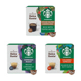 STARBUCKS Probierset, Espresso-Varianten by Nescafé Dolce Gusto Kaffeekapseln 6 x 12 (72 Kapseln) - Exklusiv na Amazon