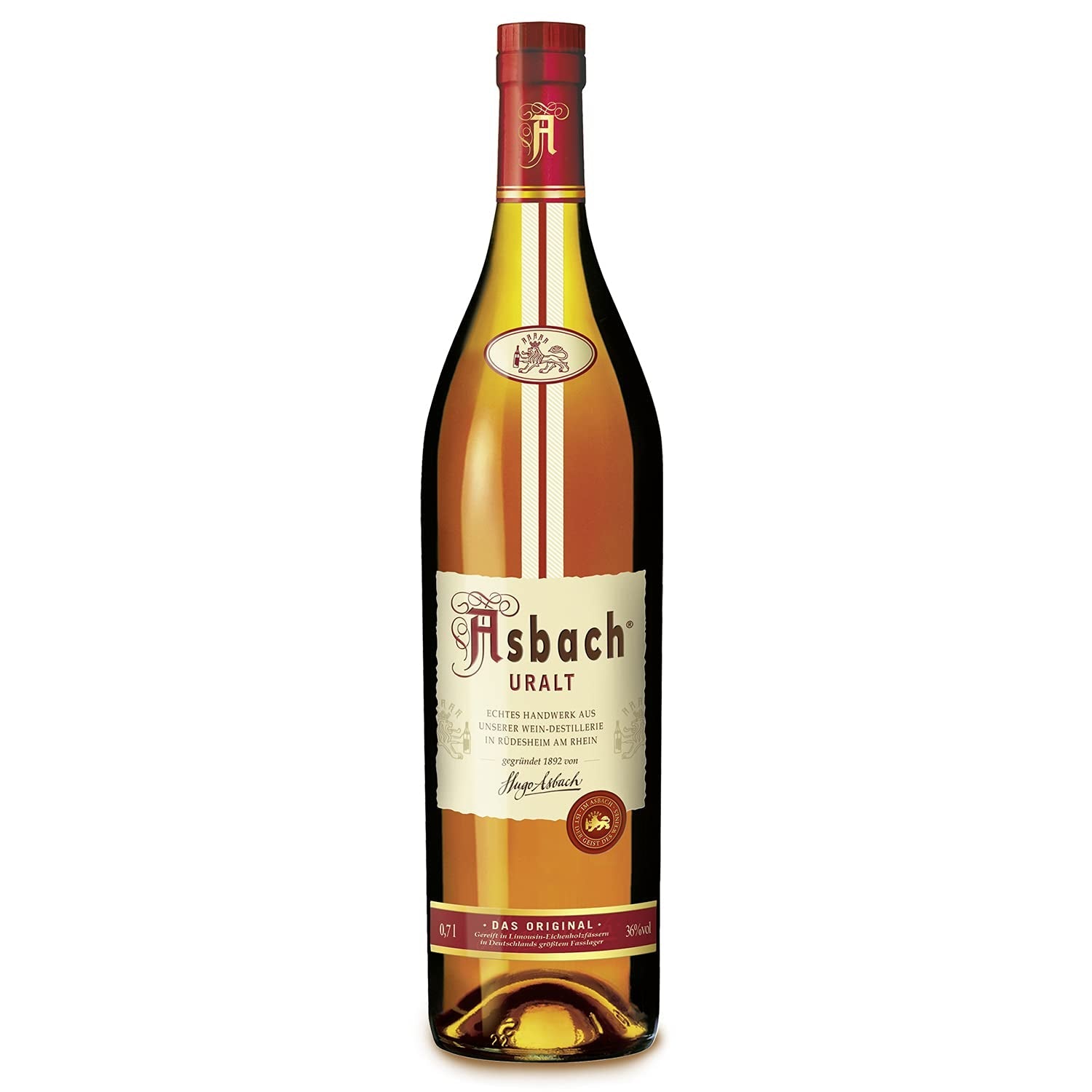 Delikatne pralinki RCP Asbach w butelkach z chrupiącą skórką - 1 x 310 g - Ciemna czekolada z nadzieniem Asbach