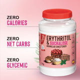 Erytrytol + Sukraloza 1:4 Süßstoff | 1G = 4G Zucker | 0 Netto-Kohlenhydrat - 0 Kalorien - 0 Glykämischer Index - Keto - Kein GVO - Castello od 1907 - 1 Kg Słodziki Naty Shop