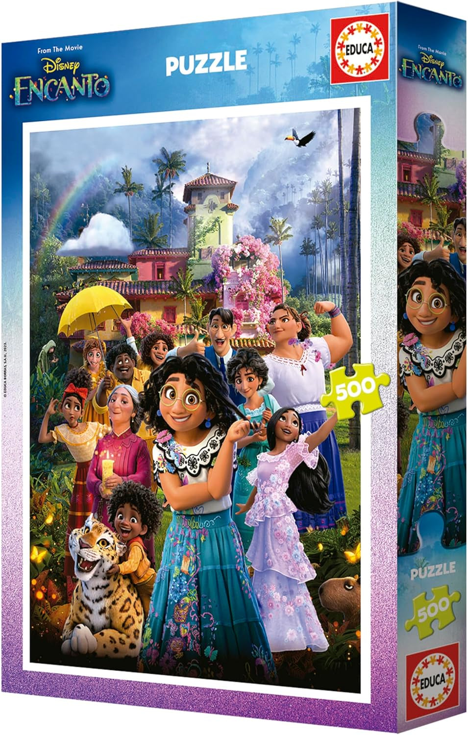 Educa - Puzzle 500 elementów dla dorosłych | Disney Encanto, puzzle 500 elementów dla dorosłych i dzieci od 11 lat, puzzle dla dzieci (19572) Puzzle Naty Shop
