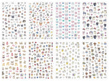 JMEOWIO Nagelsticker Tierische 8 Blatt Nail Art Naklejka Selbstklebend Nagelaufkleber Katze Niedlich Dekoration Nageldesign Zubehör