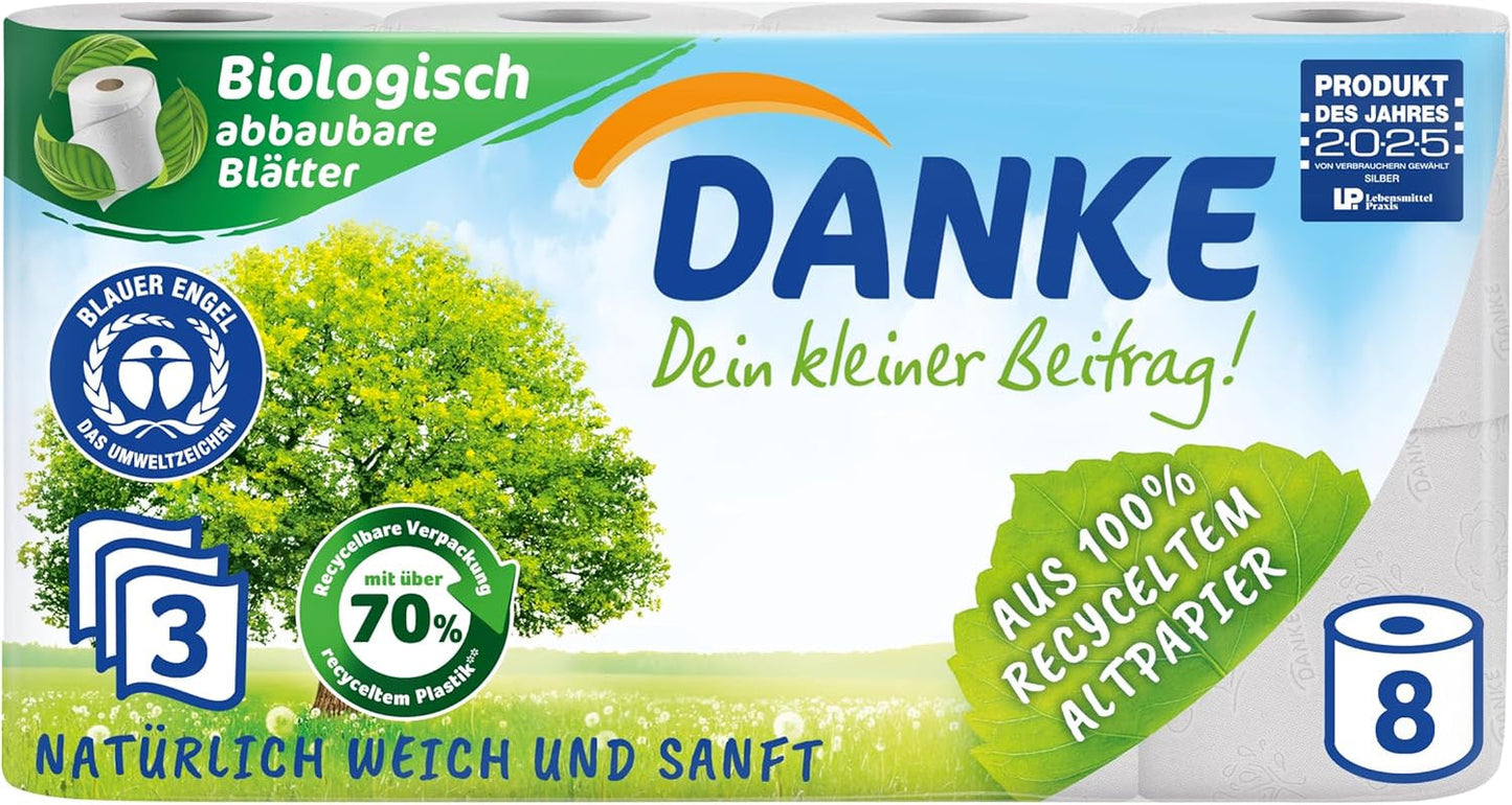 Papier toaletowy Dziękuję 56 sztuk, rolki 7X8, 3 warstwy