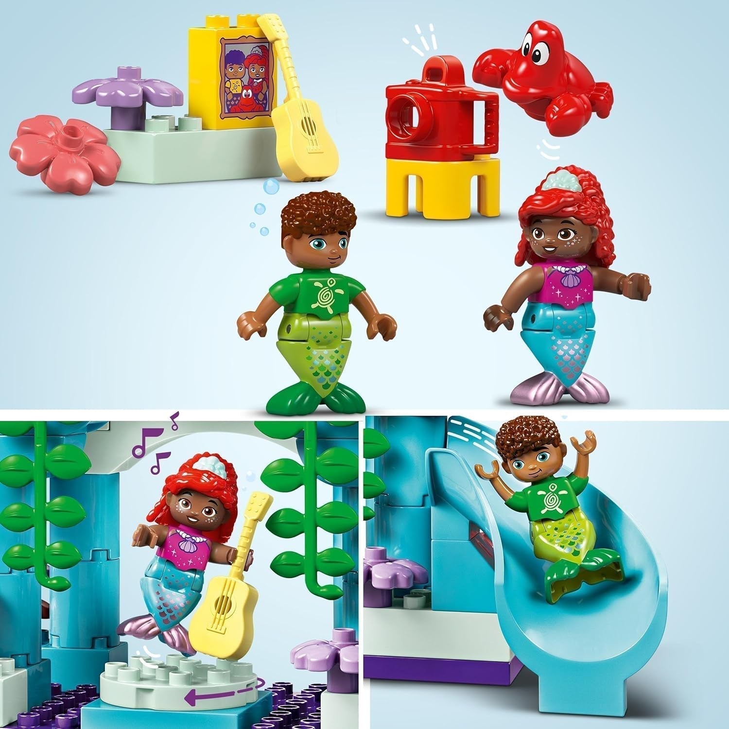 LEGO DUPLO | Disney Magiczny Podwodny Pałac Ariel, zabawka edukacyjna dla syreny Ariel, podwodny zamek dla dzieci powyżej 2. roku życia 10435 Zestawy do budowania Besuche den LEGO-Store