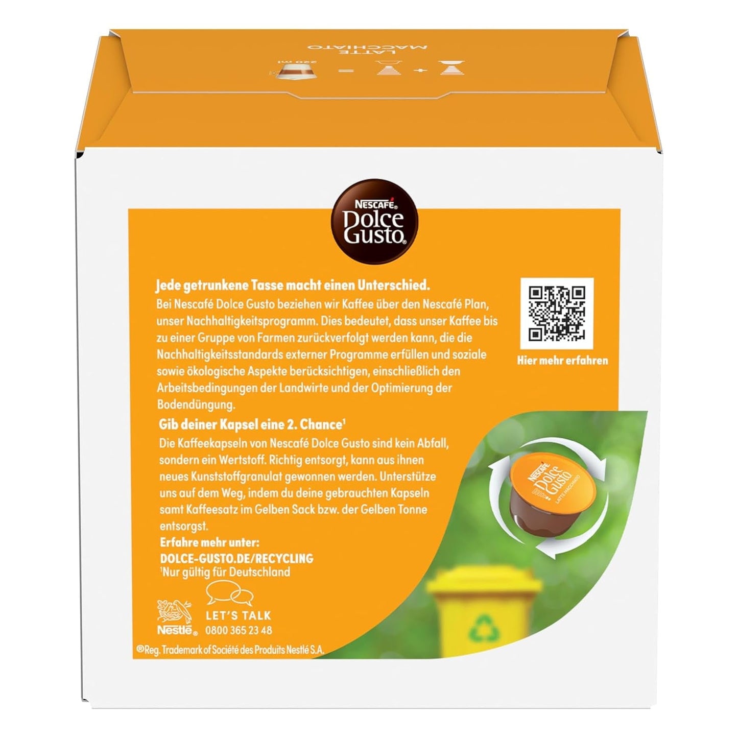 NESCAFÉ DOLCE GUSTO Latte Macchiato Kaffeekapseln 3-pak (3 x 16 Kapseln)