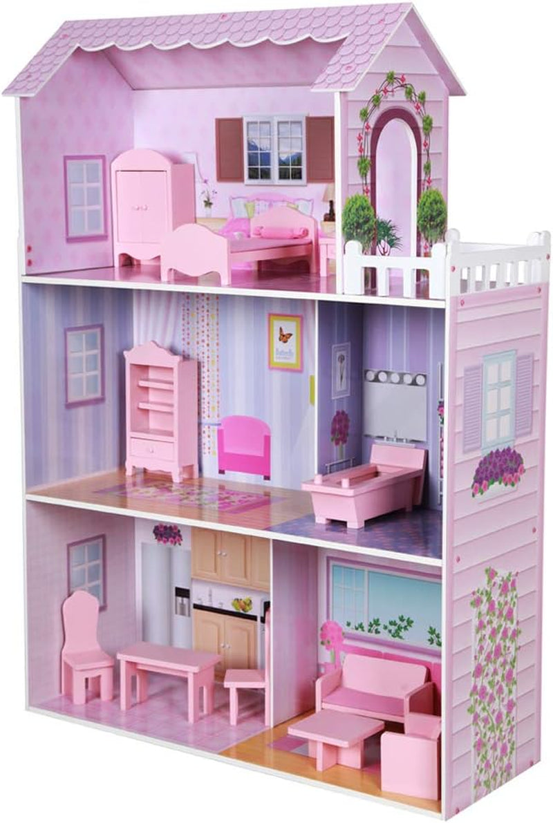 WOOMAX Colorbaby 85293 Drewniany domek dla lalek Naty Sklep z domkami dla lalek