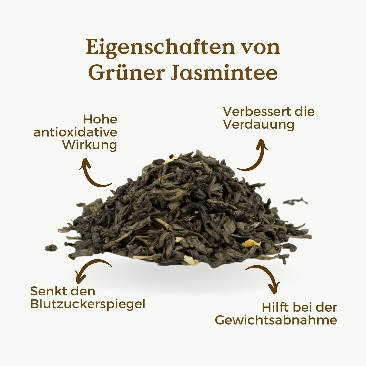 Ekologiczna herbata zielona z jaśminem 100 g (50 filiżanek) | Herbata jaśminowa z Chin luzem, organiczna jakość REPLANTEA
