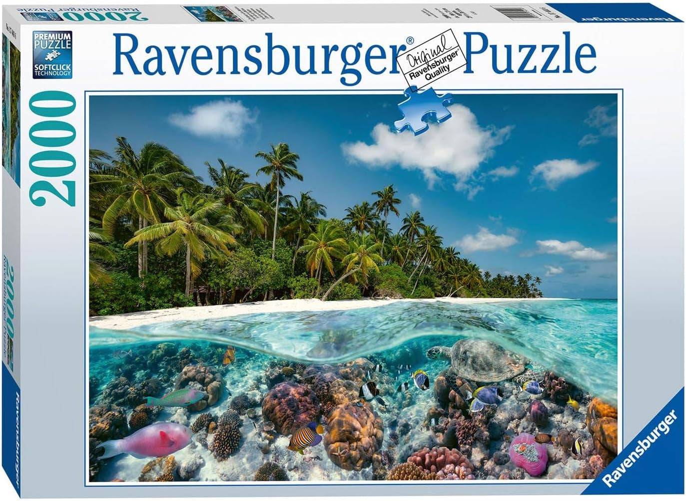 Ravensburger Puzzle 17441 Nurkowanie na Malediwach - 2000 elementów Puzzle dla dorosłych i dzieci w wieku 14+ Puzzle Naty Shop Domyślny tytuł