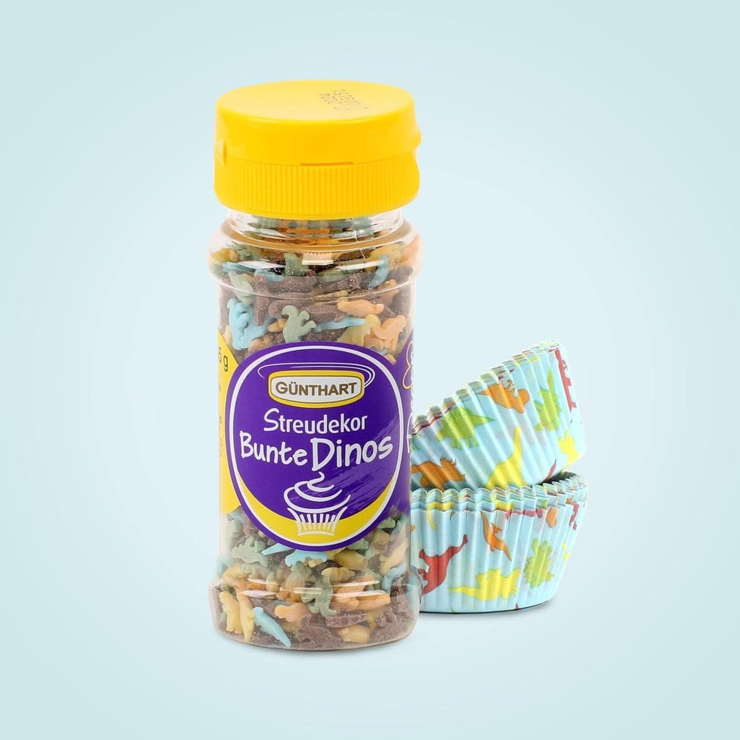 Zestaw Günthart Dino, 55 gramów + 50 papierowych foremek na babeczki Sprinkles Naty Shop