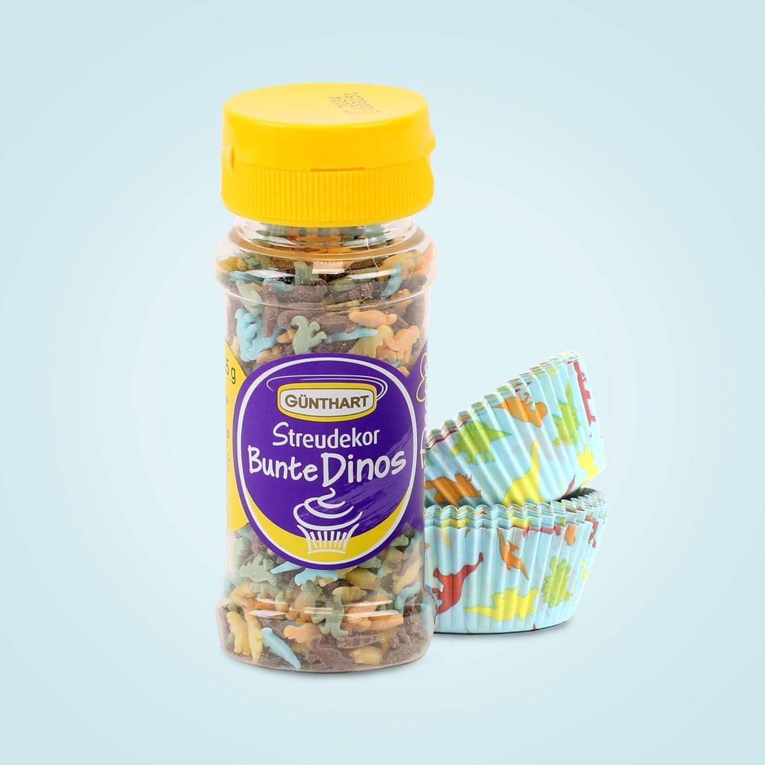 Zestaw Günthart Dino, 55 gramów + 50 papierowych foremek na babeczki Sprinkles Naty Shop