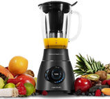 Mikser stojący Cecotec Power Black Titanium 2200MAX Smooth, 2200 W Maximale Leistung, 6 Klingen Aus Edelstahl, funkcja kruszenia lodu, funkcja Turbo i Smoothie, funkcja Autoclean Kitchen Naty Shop Schwarz 2500 W | 1,8 L + 3 programy