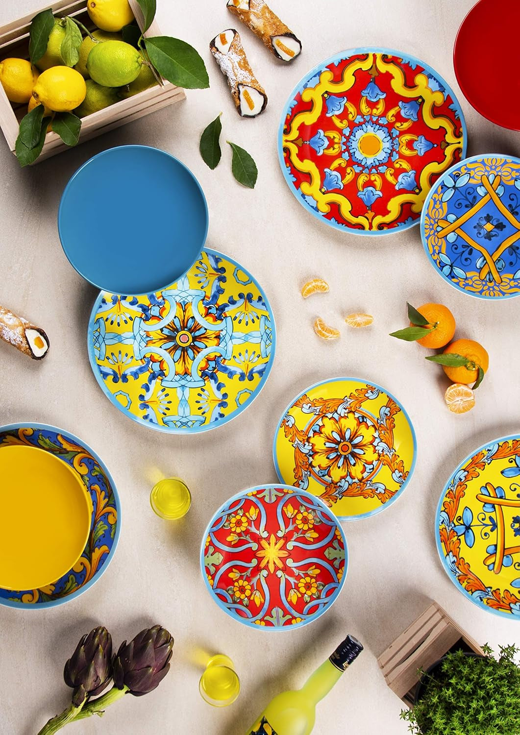 Excelsa Trinacria Teller-Set, 18-teilig, Porzellan i Keramik