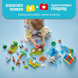 LEGO DUPLO Town Wild Animal Familys Zestaw 3 w 1, zabawka edukacyjna dla maluchów z żółwiami, tygrysami, słoniami, jeleniami i pandami, zestaw dla przedszkolaków od 2. roku życia, zabawka do budowania z figurkami zwierząt 10446 Zestawy do budowania Szukaj sklepu LEGO