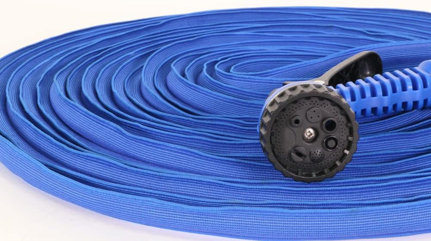 Goodyear - elastyczny, nie skręcający się i lekki, 3-warstwowy wąż ogrodowy z lateksu i tekstyliów o dużej gęstości, szybkozłącza ½" i ¾" + pistolet 7-funkcyjny