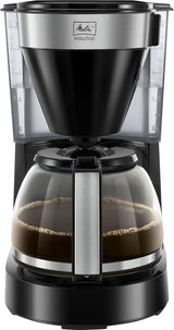 Melitta Easy Top - Ekspres do espresso z filtrem i szklaną karafką, na maksymalnie 10 filiżanek kawy, czarny/stal nierdzewna