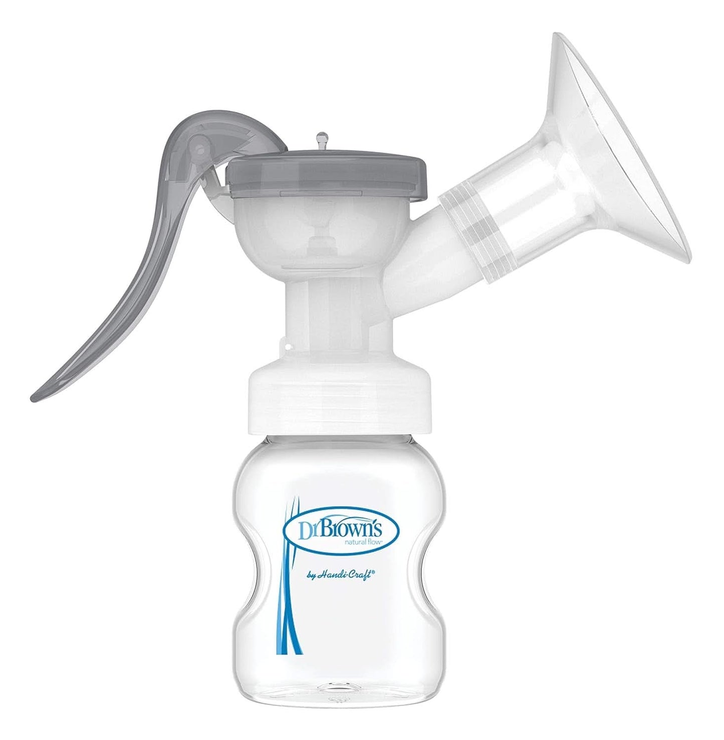 Laktator ręczny ze 100% silikonem Ochrona Softshape (B, kołnierz 25 mm) i opcjami antykolkowymi + Butelka 150 ml z szeroką szyjką i smoczkiem o wolnym przepływie poziomu 1 Akcesoria Żywność i karmienie piersią Sklep Bebe Naty