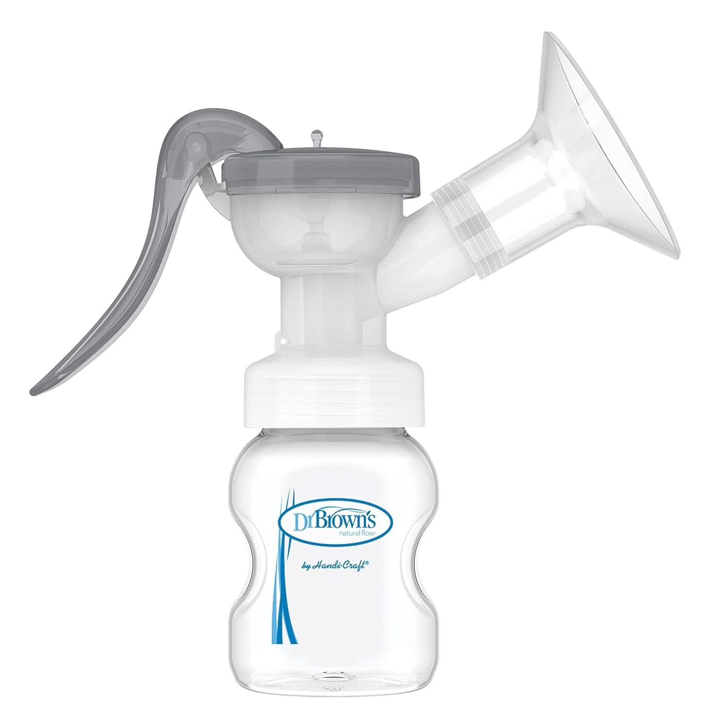 Laktator ręczny ze 100% silikonem Ochrona Softshape (B, kołnierz 25 mm) i opcjami antykolkowymi + Butelka 150 ml z szeroką szyjką i smoczkiem o wolnym przepływie poziomu 1 Akcesoria Żywność i karmienie piersią Sklep Bebe Naty