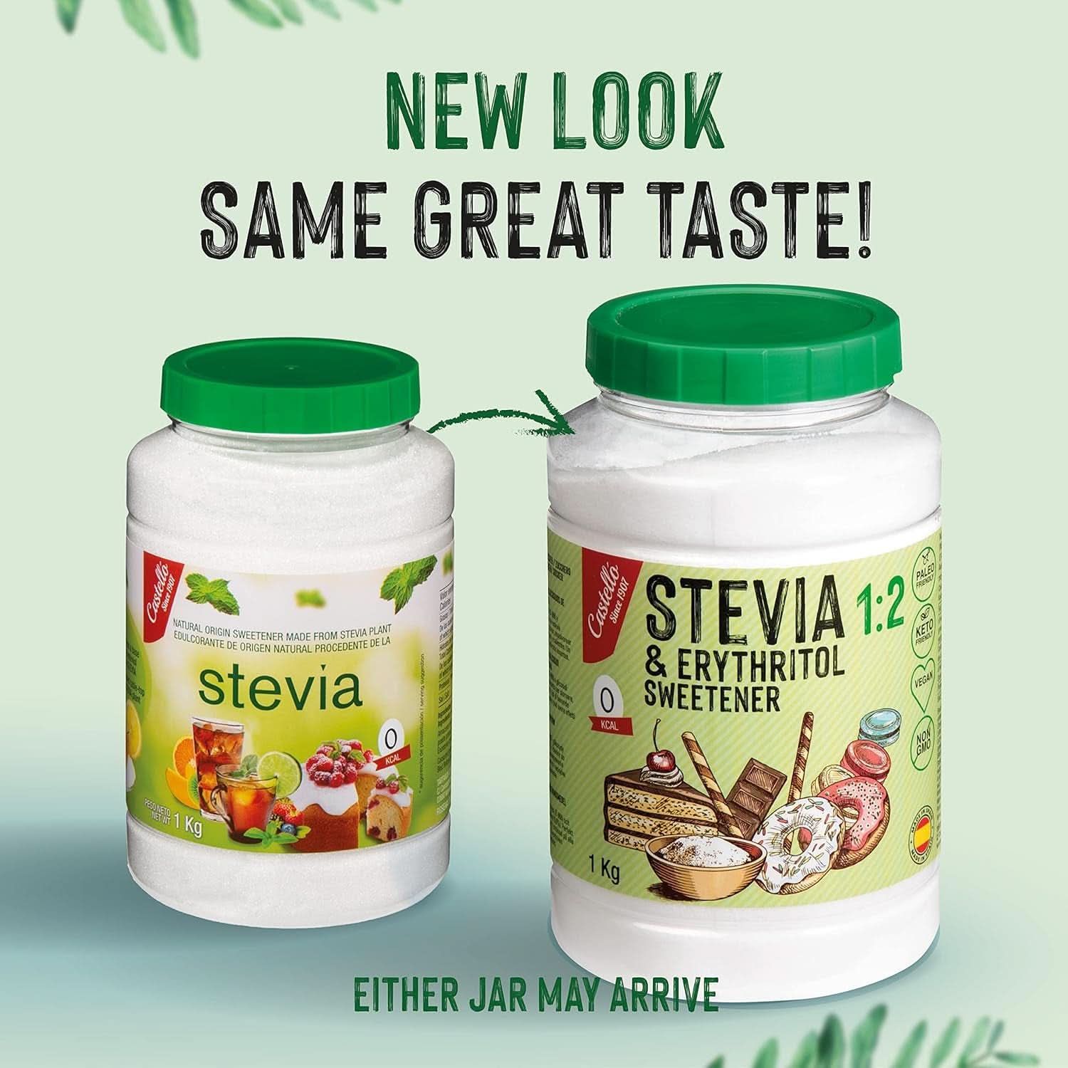 Stewia + Erytrytol 1:2 Słodzik, 1G = 2G Cukier, 1 Kg Słodzika Naty Shop
