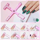 SUPWEE 5 w 1 narzędzie magnetyczne do paznokci, różowy magnes kocie oko dla Nägel Multifunktions Magnetstift DIY Magic 3D magnes w sztyfcie zestaw długopisów Nail Art magnes w sztyfcie do zdobienia paznokci DIY