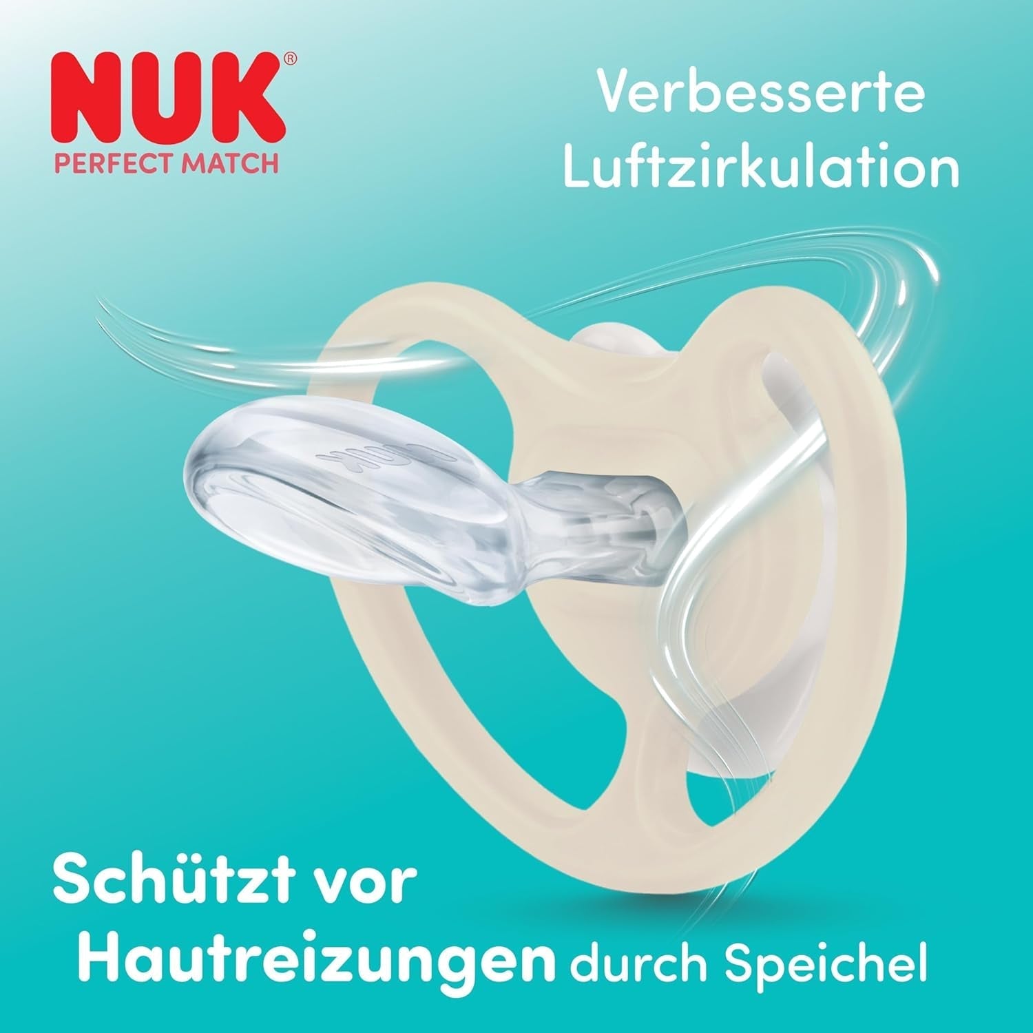 Smoczki NUK Perfect Match Air dla niemowląt | 6-18 miesięcy | Smoczki ortodontyczne, które wspomagają cyrkulację powietrza i zapobiegają wysypce spowodowanej śliną | 95% akceptacji przez dzieci** | Myszka Minnie Disneya | Opakowanie 2
