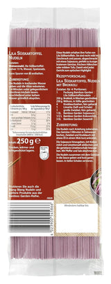 Ogród Bambusowy - Fioletowy Makaron Ze Słodkich Ziemniaków | Cienki makaron o łagodnym orzechowym smaku | Idealny do misek i sałatek | Szybki w przygotowaniu worek 250 g