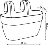 elho Vibia Campana Easy Hanger M 36 - Doniczka na balkon i na zewnątrz - Ø 36,0 x wys. 26,5 cm - Czarny/Antracyt