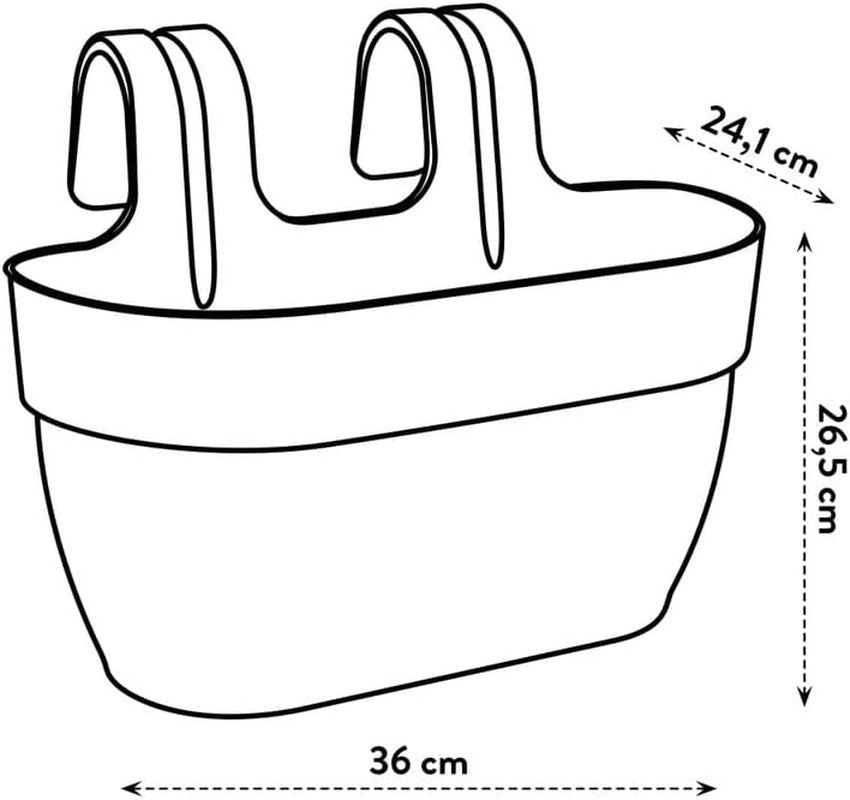 elho Vibia Campana Easy Hanger M 36 - Doniczka na balkon i na zewnątrz - Ø 36,0 x wys. 26,5 cm - Czarny/Antracyt