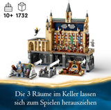 LEGO Harry Potter Zamek Hogwart: Wielka Sala, zabawka kolekcjonerska z 11 minifigurkami, w tym Hermioną Granger, magiczny prezent dla chłopców i dziewcząt 76435 Zestawy do budowania Besuche den LEGO-Store