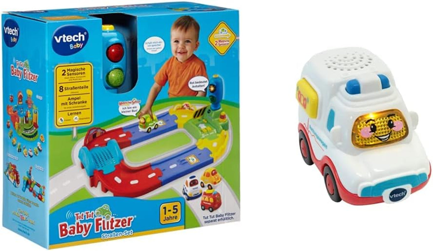 Baby 80-127804 - TUT TUT Baby Speedster - Zestaw drogowy i 80-517004 TUT TUT Baby Speedster Ambulance Zabawka dla dzieci, wielokolorowa Jucarii Bebe Naty Sklep Tytuł domyślny