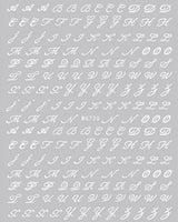 6 Blatt Nagelsticker Alte Alphabetzahlen Nagelaufkleber Selbstklebend Alte Briefe Nail Art Naklejka Dekoracja Nageldesign Zubehör