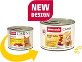 Animonda Carny Senior Mokra karma dla kotów z wołowiną + kurczakiem + serem (6 x 200g), bezzbożowa i bezcukrowa mokra karma dla kotów od 7 roku życia, ze świeżymi i mięsnymi składnikami