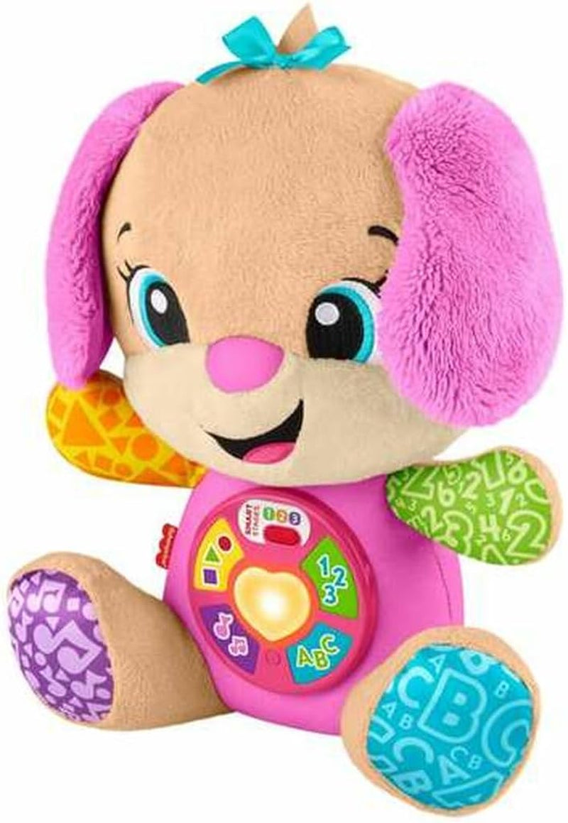 Fisher-Price Śmiej się i ucz JFD35 Pluszowa zabawka z inteligentnymi scenami Muzyczna zabawka edukacyjna dla dzieci od 6 miesiąca życia, wersja wielojęzyczna: włoski, hiszpański, portugalski, angielski, zabawki JFD35 Bebe Naty Domyślny tytuł sklepu