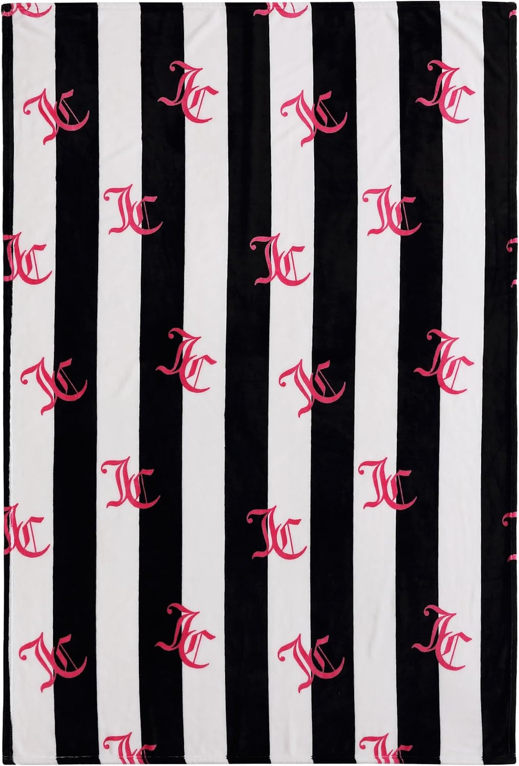 Pluszowy koc Juicy Couture Cabana, 127,7 x 178,8 cm, luksusowy pluszowy koc z mikrofibry zapewniający maksymalny komfort i przytulne ciepło Łóżka i koce Juicy Couture