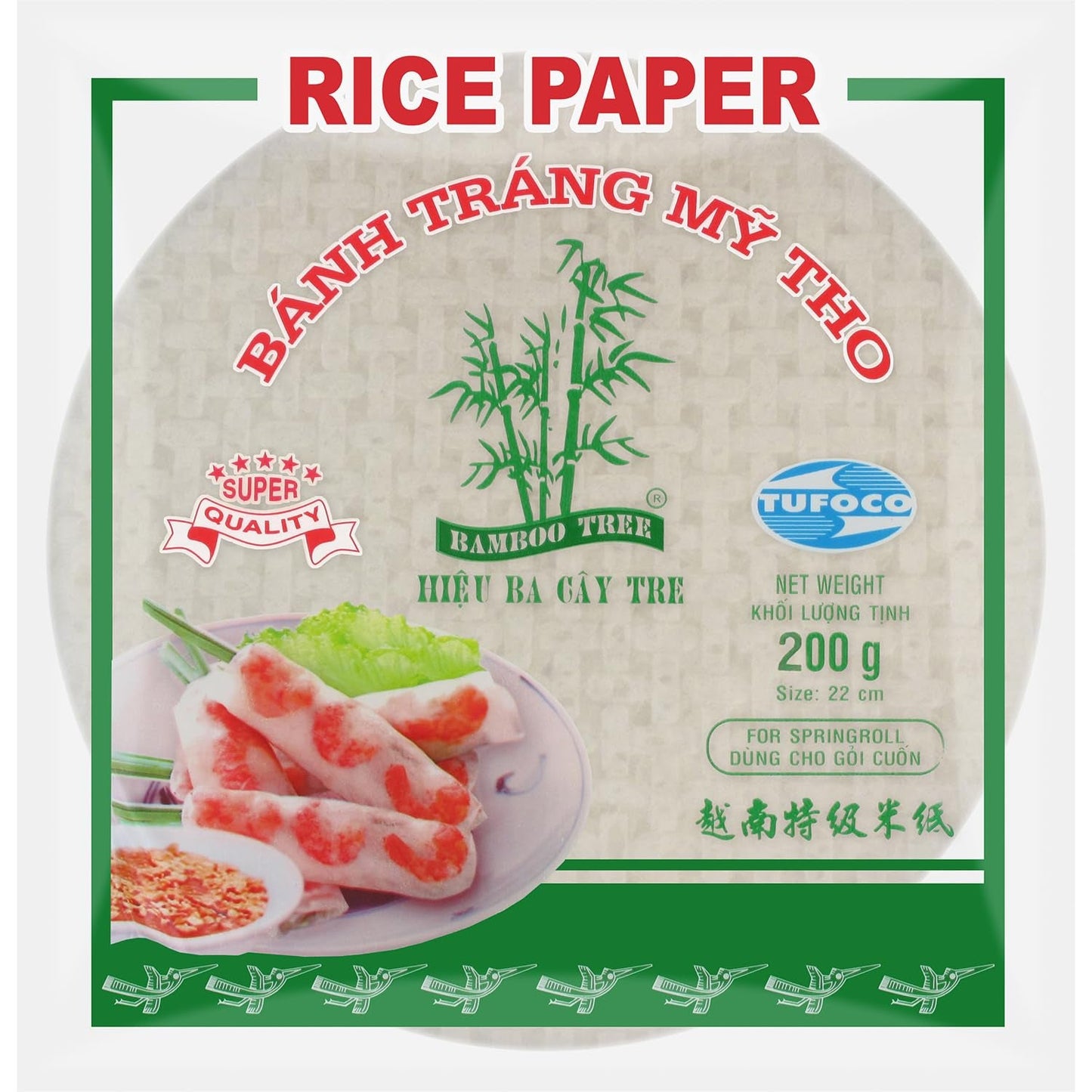 BAMBUSOWE DRZEWO - Papier ryżowy 22 cm. (Rolki letnie) - 1 x 400 g