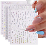 JMEOWIO Nagelsticker Aurora 12 Blatt Nail Art Naklejka Selbstklebend Nagelaufkleber Holografisch Dekoration Nageldesign Zubehör