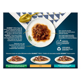 Perła | Uchwyt na sos | Dorosły kot | Wołowina, Kurczak, Tuńczyk, Łosoś | 12x85g | Saszetki świeżości (opakowanie może się różnić)