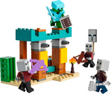 LEGO Minecraft Zestaw gier wideo Pustynny patrol Illager dla dzieci, minizabawka placówki i trzy minifigurki, w tym łupieżca, sługa i rycerz-kaktus 21267 Zestawy do budowania Kup w sklepie LEGO