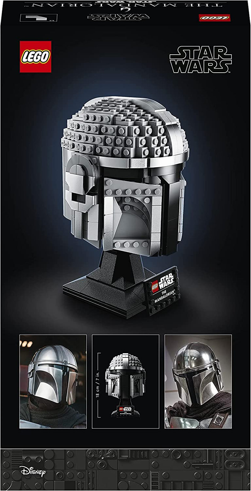LEGO Star Wars Model hełmu Mandalorianina, kolekcja dekoracji pokoju i wspaniały prezent dla dorosłych, zestaw, mężczyźni, kobiety, matka, ojciec, pomysł na prezent z kolekcji 75328 Zestawy do budowania Besuche den LEGO-Store